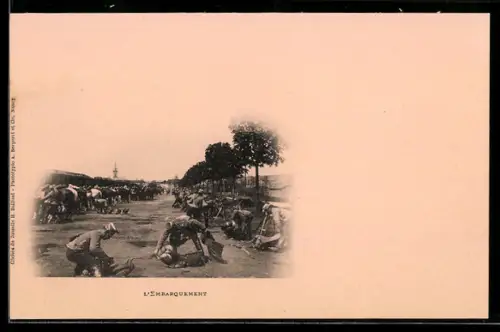 AK L`Embarquement, Soldatenzug, Fotograf