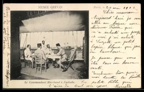 AK Musée Grévin, Le Commandant Marchand à Fachoda
