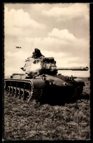 AK Panzer M 47, Flugzeug, Flussüberquerung, Herbstmanöver, Bundeswehr