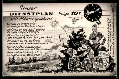 AK Dienstplan, Soldaten der Bundeswehr in Uniform beim Manöver