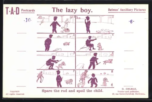 AK The lazy boy, Spare the rod and spoil the child, Delmas` Auxiliary Pictures
