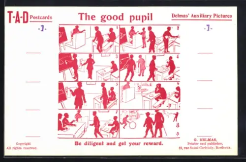 AK The good pupil, Be diligent and get your reward, Delmas` Auxiliary Pictures