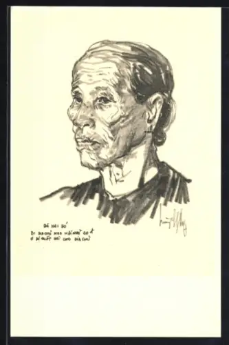 AK Portrait einer Kämpferin, Vietnamkrieg