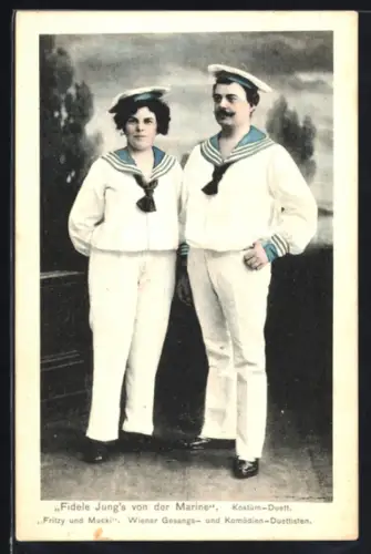 AK Duettisten Fritzy und Mucki als Fidele Jungs von der Marine