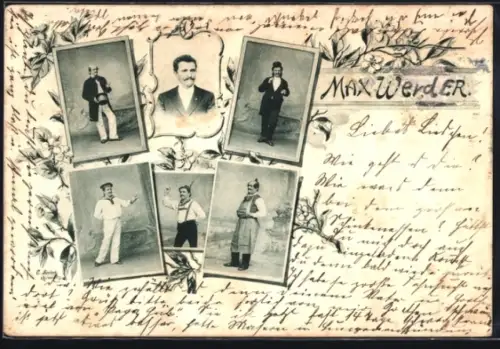 AK Max Werder, Portraits in verschiedenen Rollen