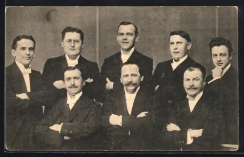 AK Plauen, Humoristen Die lustigen Vogtländer, Portrait