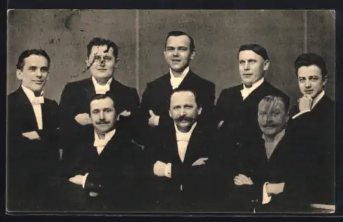 AK Plauen, Humoristen Die lustigen Vogtländer, Gruppenfoto