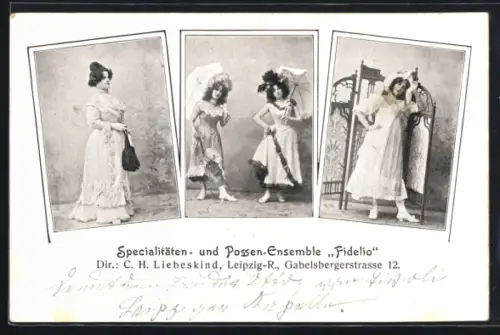 AK Possen-Ensemble Fidelio, Leipzig-R., Bühnen-Portraits