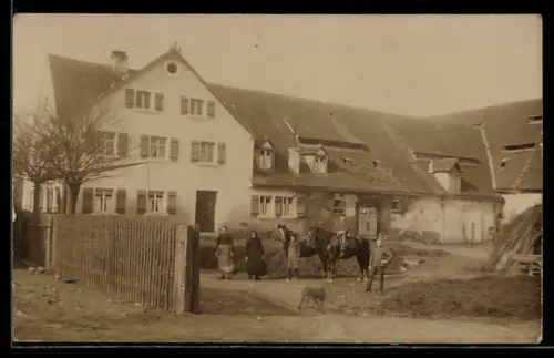 Foto-AK Thannhausen /Langlau, Gehöft von Karl Minnameier, 1912