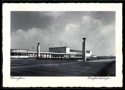 AK Mannheim, Festhalle an der Reichsautobahn