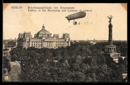 AK Berlin, Zeppelin passiert die Siegessäule