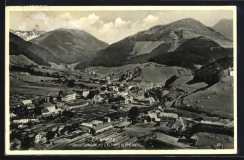 AK Eisenerz, Gesamtansicht mit Erzberg und Präbichl