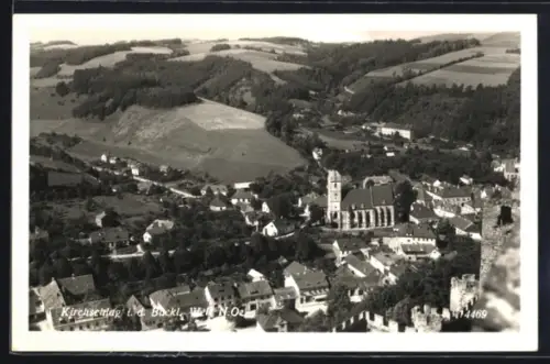 AK Kirchschlag i. d. Buckl. Welt, Panorama mit Kirche