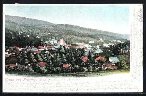 AK Kierling /N.-Ö., Ortsansicht mit Kirche