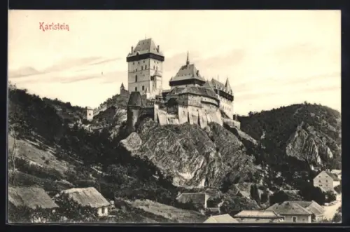 AK Karlstein, Schloss auf Felsen