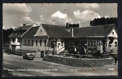 AK Krumbach /N. Ö., Gasthof Weisses Kreuz
