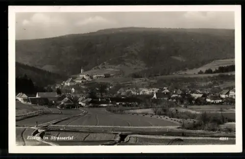 AK Elsarn im Strassertal, Panorama mit Ort und Kirche