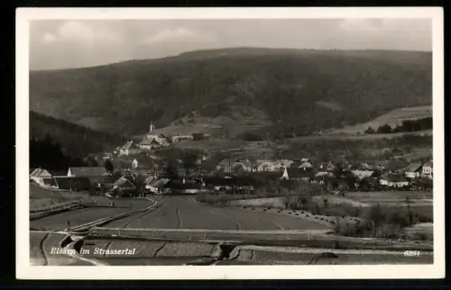 AK Elsarn im Strassertal, Panorama mit Kirche