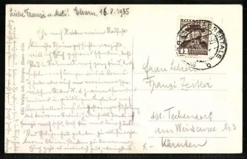 AK Elsarn im Strassertal, Panorama mit Kirche