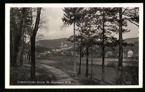 AK Elsarn im Strassertal, Durchblick zum Ort