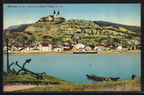 AK Marbach an der Donau, Panorama mit Maria-Taferl