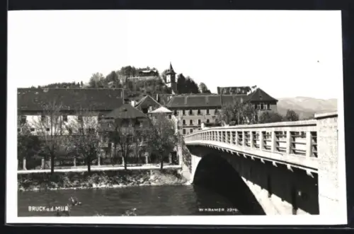 AK Bruck a. d. Mur, Brücke über der Mur