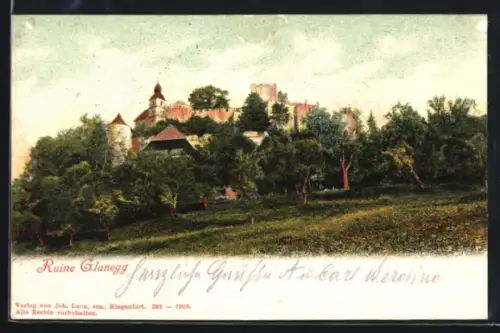 AK Glanegg, Blick zur Ruine