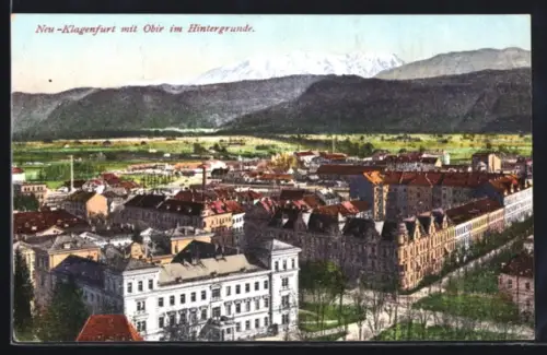 AK Neu-Klagenfurt, Ortspanorama mit Obir