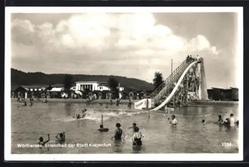 AK Klagenfurt /Wörthersee, Strandbad der Stadt Klagenfurt