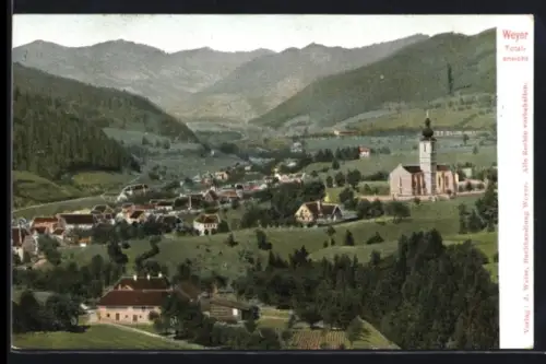 AK Weyer, Totalansicht mit Kirche