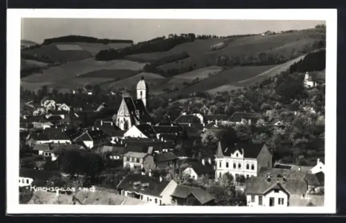 AK Kirchschlag /N.-Ö., Panorama mit Kirche