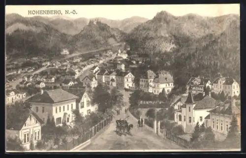 AK Hohenberg /N.-Ö., Panorama mit Kirche und Häusern