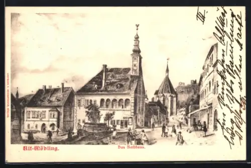 Künstler-AK Mödling, Rathaus