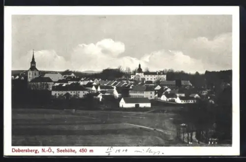 AK Dobersberg /N.-Ö., Panorama mit Kirche