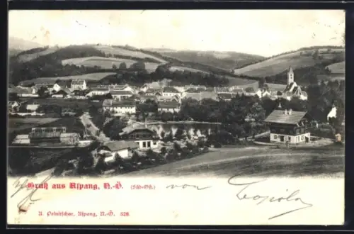 AK Aspang /N.-Ö., Panorama mit Ort und Kirche
