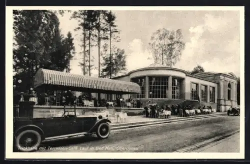 AK Bad Hall /Oberdonau, Trinkhalle mit Terrassen-Café