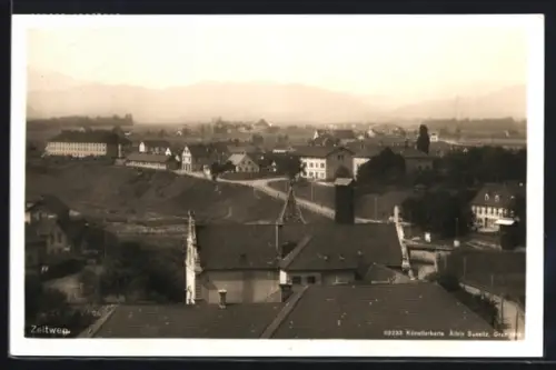 AK Zeltweg, Ortsansicht aus der Vogelschau