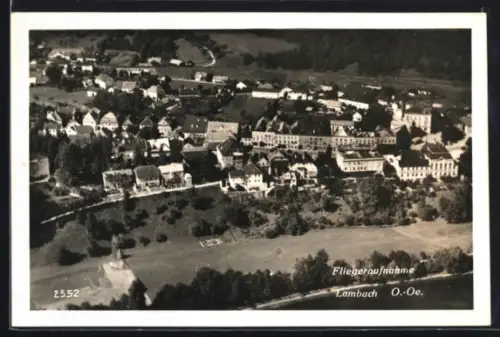 AK Lambach /O.-Oe., Ortsansicht, Fliegeraufnahme