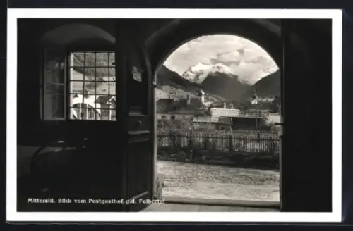 AK Mittersill, Blick vom Postgasthof gegen das Felbertal