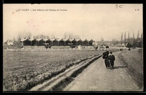 AK Caen, Les Tribunes du Champ de Courses, Tribünen auf dem Pferdesportplatz