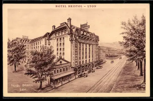 Künstler-AK Lyon, hôtel Bristol