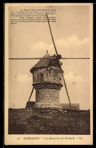 AK Guérande, Le Moulin du Diable, Windmühle