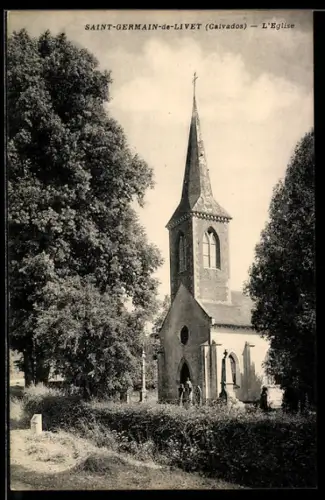 AK Saint-Germain-de-Livet /Calvados, L`Eglise