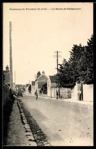 AK Fontenay-le-Vicomte /S.-et-O., La Route de Ballancourt