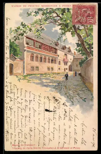 Lithographie Poissy, Maison du Peintre Meissonier