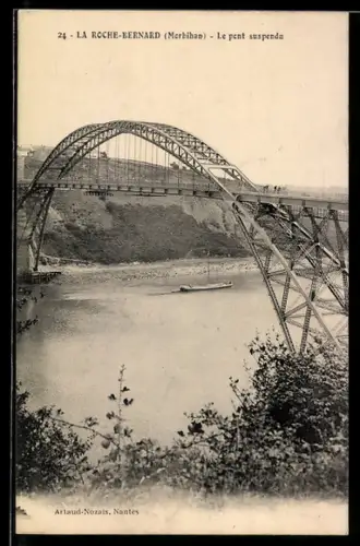 AK La Roche-Bernard, le Pont suspendu