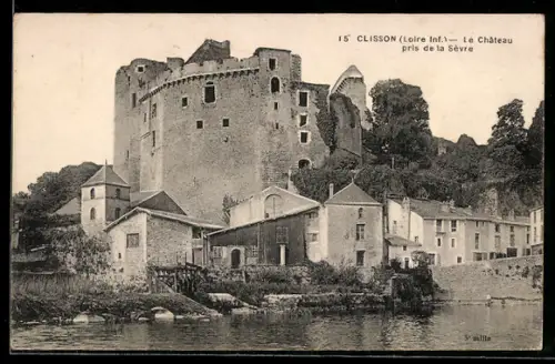 AK Clisson /Loire Inf., Le Château pris de la Sèvre