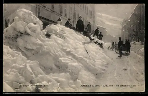 AK Morez /Jura, l`hiver, La Grande Rue