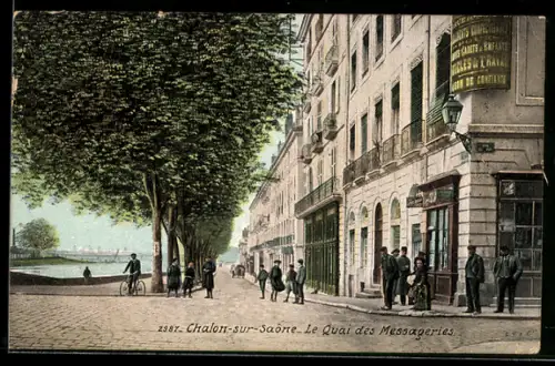 AK Chalon-sur-Saône, le Quai des Messageries