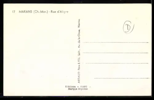 AK Marans /Ch.-Mar., Rue d`Aligre